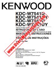 Ver KDC-W7141UY pdf Italiano, Español, Portugal Manual De Usuario