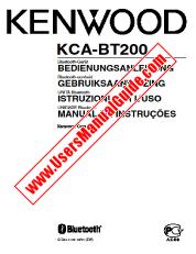 Voir KCA-BT200 pdf Allemand, néerlandais, italien, Portugal Manuel de l'utilisateur