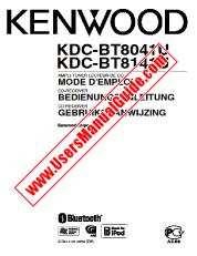 Voir KDC-BT8041U pdf Français, allemand, néerlandais Manuel de l'utilisateur