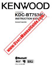 Voir KDC-BT7539U pdf Manuel d'utilisation anglais