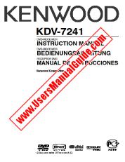View KDV-7241 pdf English User Manual