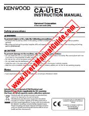 Ver CA-U1EX pdf Manual de usuario en inglés (EE. UU.)