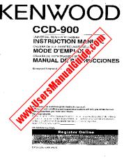 Visualizza CCD-900 pdf Manuale utente inglese (USA).