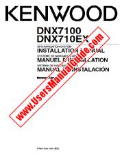 Ver DNX7100 pdf Inglés, francés, español (MANUAL DE INSTALACIÓN) Manual de usuario
