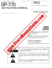 Vezi DP-770 pdf Engleză (SUA) Manual de utilizare