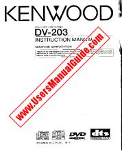Ver DV-203 pdf Manual de usuario en inglés (EE. UU.)