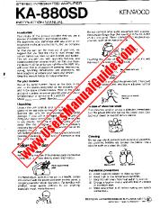Vezi KA-880SD pdf Engleză (SUA) Manual de utilizare