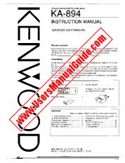 Ver KA-894 pdf Manual de usuario en inglés (EE. UU.)