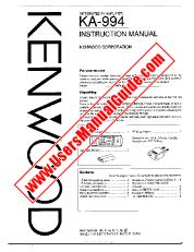 Vezi KA-994 pdf Engleză (SUA) Manual de utilizare