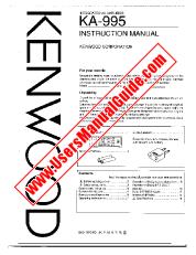 Ver KA-995 pdf Manual de usuario en inglés (EE. UU.)