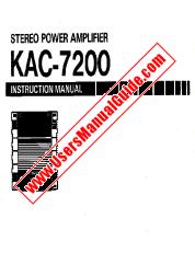 Ver KAC-7200 pdf Manual de usuario en inglés (EE. UU.)