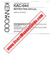 View KAC-644 pdf English (USA) User Manual