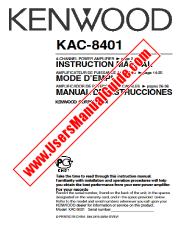 Ver KAC-8401 pdf Manual de usuario en inglés (EE. UU.)