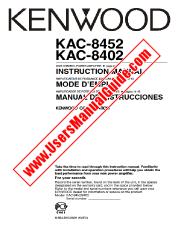 Visualizza KAC-8452 pdf Manuale utente inglese (USA).