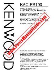 Ver KAC-PS100 pdf Manual de usuario en inglés (EE. UU.)