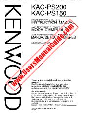 Ver KAC-PS200 pdf Manual de usuario en inglés (EE. UU.)