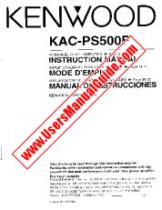 Ansicht KAC-PS500F pdf Englisch (USA) Benutzerhandbuch