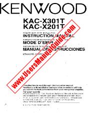 Voir KAC-X301T pdf English (USA) Manuel de l'utilisateur