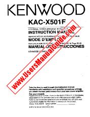 Visualizza KAC-X501F pdf Manuale utente inglese (USA).