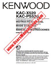 Ver KAC-X520 pdf Manual de usuario en inglés (EE. UU.)