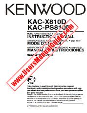 Ver KAC-X810D pdf Manual de usuario en inglés (EE. UU.)