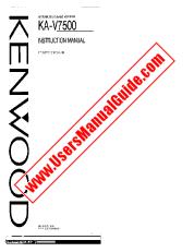 Vezi KA-V7500 pdf Engleză (SUA) Manual de utilizare