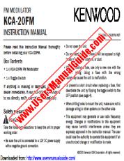 Vezi KCA-20FM pdf Engleză (SUA) Manual de utilizare