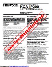 Voir KCA-IP200 pdf English (USA) Manuel de l'utilisateur