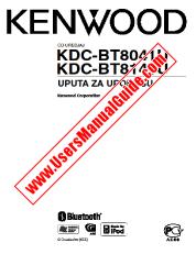 View KDC-BT8041U pdf Croatian User Manual
