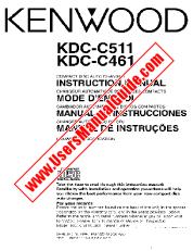 Ver KDC-C511 pdf Manual de usuario en inglés (EE. UU.)
