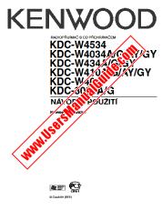 Voir KDC-W4534 pdf Tchèque Manuel de l'utilisateur
