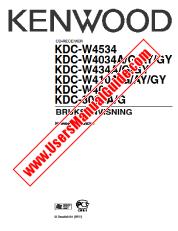 Voir KDC-W4534 pdf Suédois Mode d'emploi
