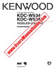 View KDC-W534 pdf Hungarian User Manual