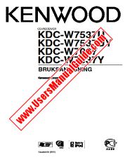 View KDC-W7537UY pdf Swedish User Manual