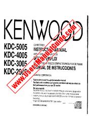 Ver KDC-2006 pdf Manual de usuario en inglés (EE. UU.)