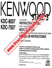 Ver KDC-8007 pdf Manual de usuario en inglés (EE. UU.)