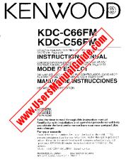 Ver KDC-C66FM pdf Manual de usuario en inglés (EE. UU.)