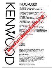 Ver KDC-C601 pdf Manual de usuario en inglés (EE. UU.)