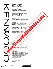 Ver KDC-C603 pdf Manual de usuario en inglés (EE. UU.)