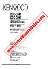 Ver KDC-C604 pdf Manual de usuario en inglés (EE. UU.)