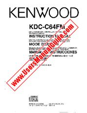 Ver KDC-C64FM pdf Manual de usuario en inglés (EE. UU.)