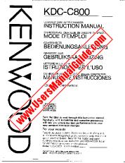 Vezi KDC-C800 pdf Engleză (SUA) Manual de utilizare