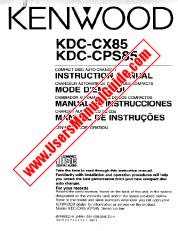 Ver KDC-CPS85 pdf Manual de usuario en inglés (EE. UU.)