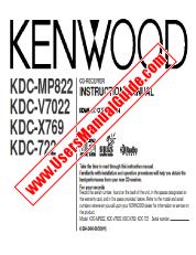 Ver KDC-X769 pdf Manual de usuario en inglés (EE. UU.)