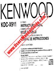 Visualizza KDC-X911 pdf Manuale utente inglese (USA).