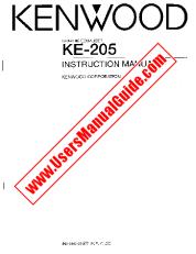 Visualizza KE-205 pdf Manuale utente inglese (USA).