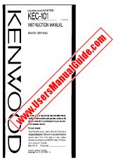 Ver KEC-101 pdf Manual de usuario en inglés (EE. UU.)