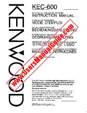 View KEC-600 pdf English (USA) User Manual
