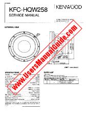 View KFC-HQW258 pdf English (USA) User Manual