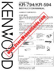 Ver KR-594 pdf Manual de usuario en inglés (EE. UU.)